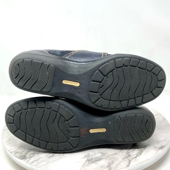 Softspots Navy Suede/Leather Comfort Sneakers 8.5 Wide Casual Sporty - Picture 8 of 12